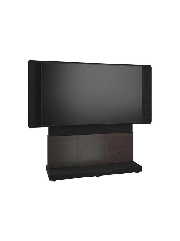 Middle Atlantic Forum stand - for LCD display / video conferencing system - 66" 3 bay dark finish - asian night black charcoal grey - TAA Compliant - Max 68 kg - recommended for 80"-85"