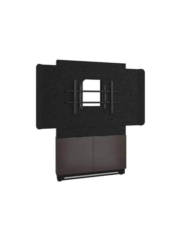 Middle Atlantic Forum stand - for LCD display / video conferencing system - 2-bay dark finish - asian night black charcoal grey - TAA Compliant - Max 68 kg - recommended for 55"
