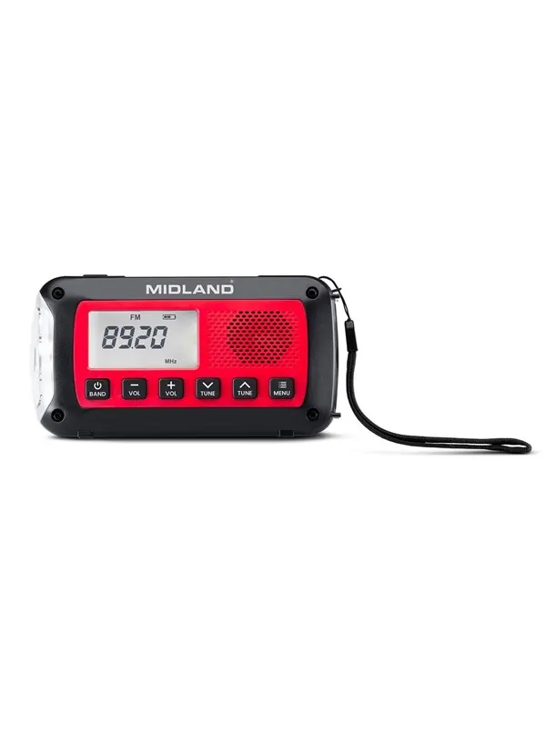 MIDLAND Emergency Radio Power Bank ER100 Red Black