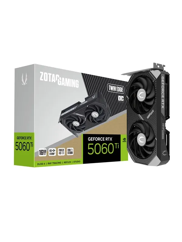 ZOTAC GeForce RTX 5060 Ti Twin Edge OC - 16GB GDDR7 RAM - Grafikkort