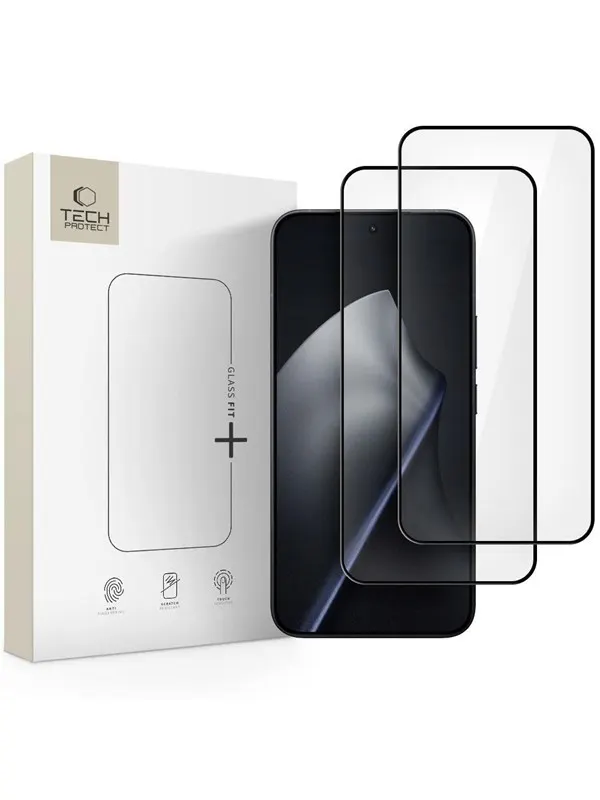 Tech-Protect Glass Fit+ 2-pack Tempered Glass for Xiaomi 15T / 15T Pro - Black