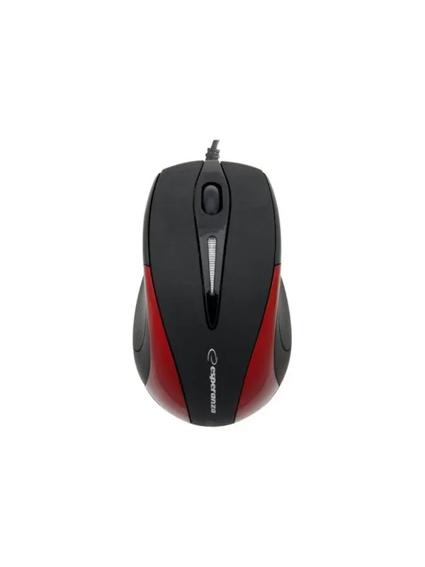 Esperanza EM102R - mouse - USB - red - Mouse - Optic - 3 knappar - Röd