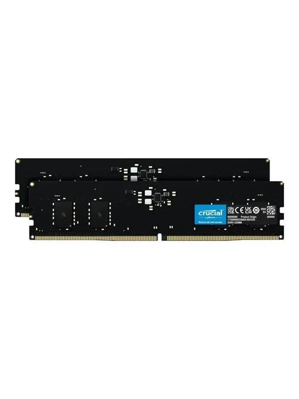 Crucial UDIMM DDR5-5600 - 64GB - CL46 - Dual Channel (2 pcs) - AMD EXPO & Intel XMP - Svart