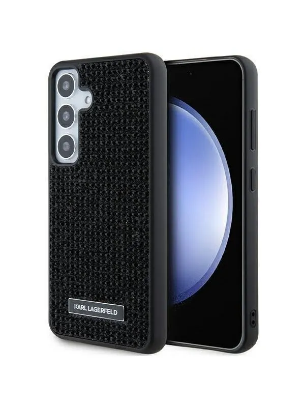 Karl Lagerfeld Rhinestone Metal Logo case for Samsung Galaxy S24+ - black