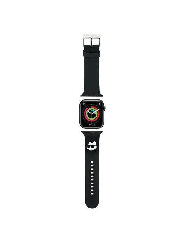 Karl Lagerfeld 3D Rubber Choupette Head Strap for Apple Watch 42/44/45/49mm - Black