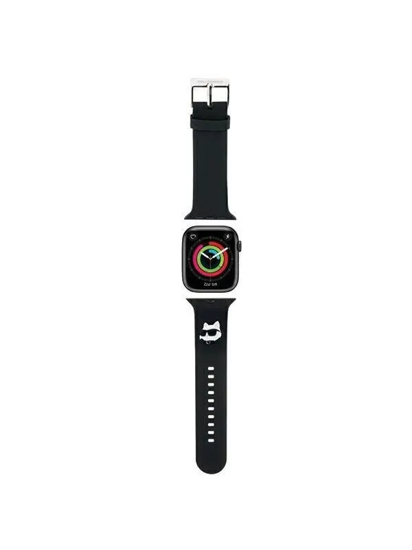 Karl Lagerfeld 3D Rubber Choupette Heads Strap for Apple Watch 38/40/41mm - Black
