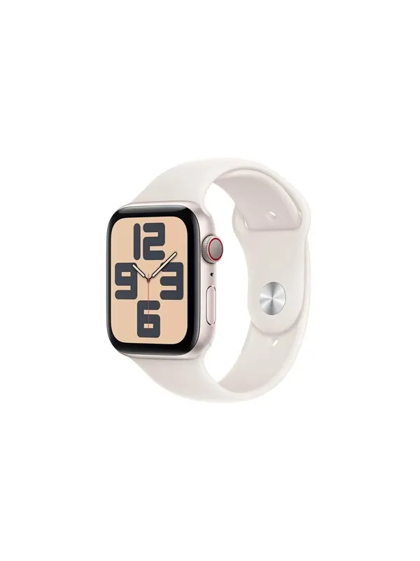 Apple Watch SE GPS + Cellular 44mm - Starlight Aluminium Case with Starlight Sport Band - M/L