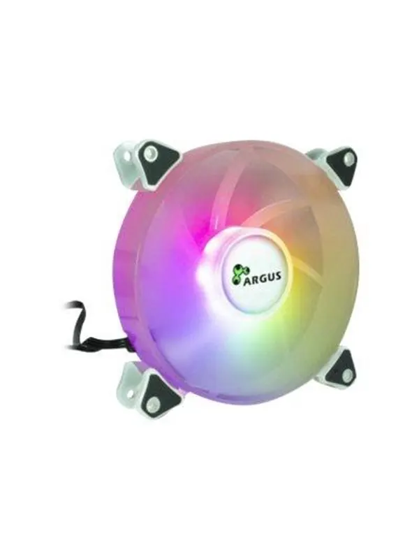 Inter-Tech Argus RS-061 RGB - Chassi fläkt - 120mm - Vit