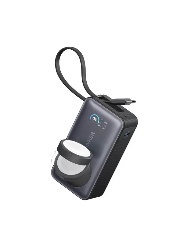Anker MagGo Power Bank (10K 35W For Apple Watch) - Black - 10000 mAh