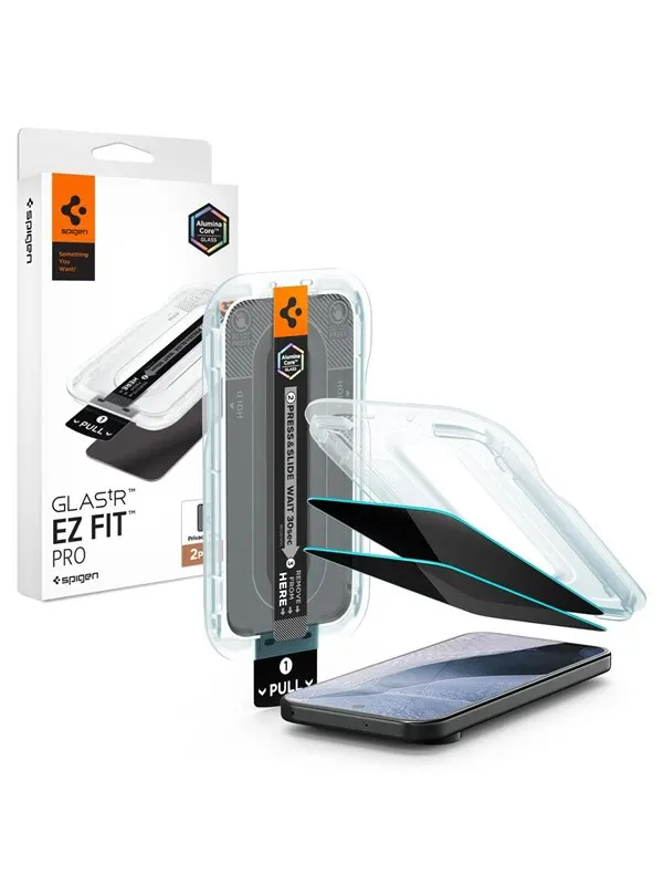 Spigen Glass tR EZ Fit Pro (Privacy) 2 Pack - Google Pixel 11 Pro/10 Pro/9 Pro/9