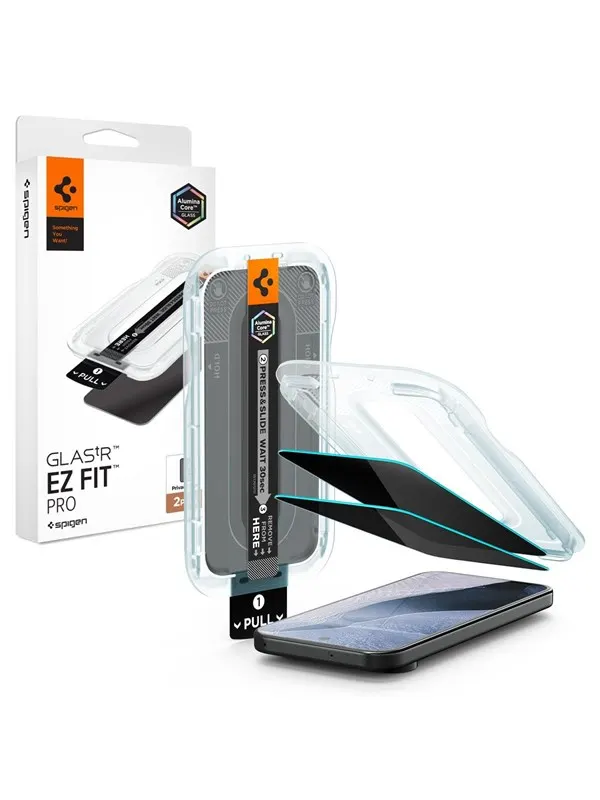 Spigen Glass tR EZ Fit Pro (Privacy) 2 Pack - Google Pixel 11 Pro XL/10 Pro XL/9 Pro XL