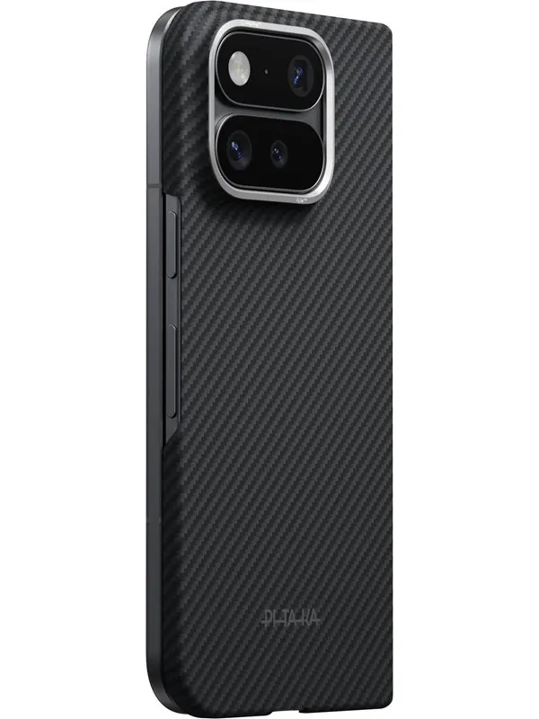 PITAKA Edge Case - Back Cover - Black/Grey Twill - Google Pixel 11 Pro Fold