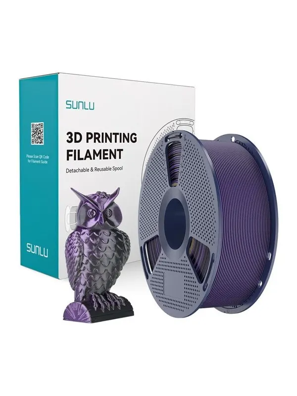Sunlu PLA+ Silk Dual Color Filament (Black and Pur