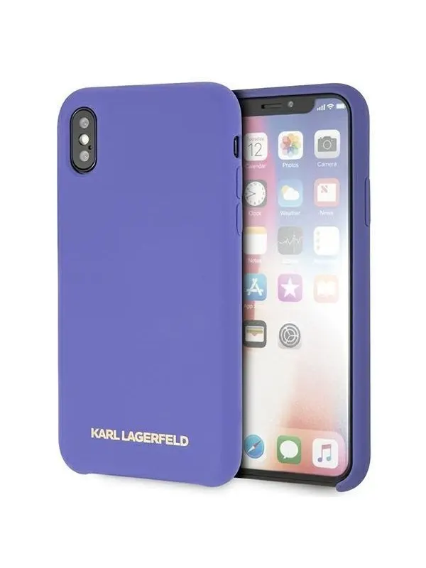 Karl Lagerfeld Silicone iPhone X/Xs Case - Purple
