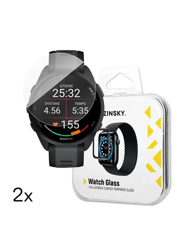 Wozinsky Full Glue Tempered Glass for Garmin Forerunner 165 (2 pcs)