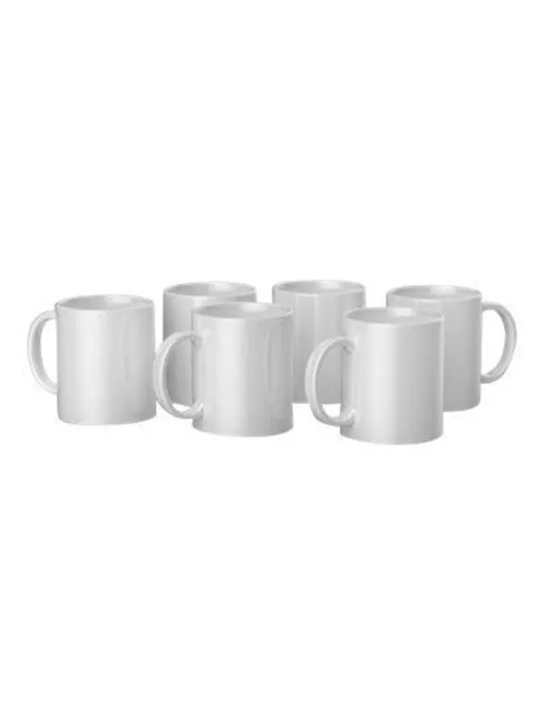 Cricut - unfinished mug - white - ceramic (pack of 6)