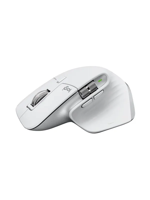 Logitech MX Master 3S for Mac Performance Wireless Mouse - Pale Grey - Ergonomisk mus - Laser - 7 knappar - Vit