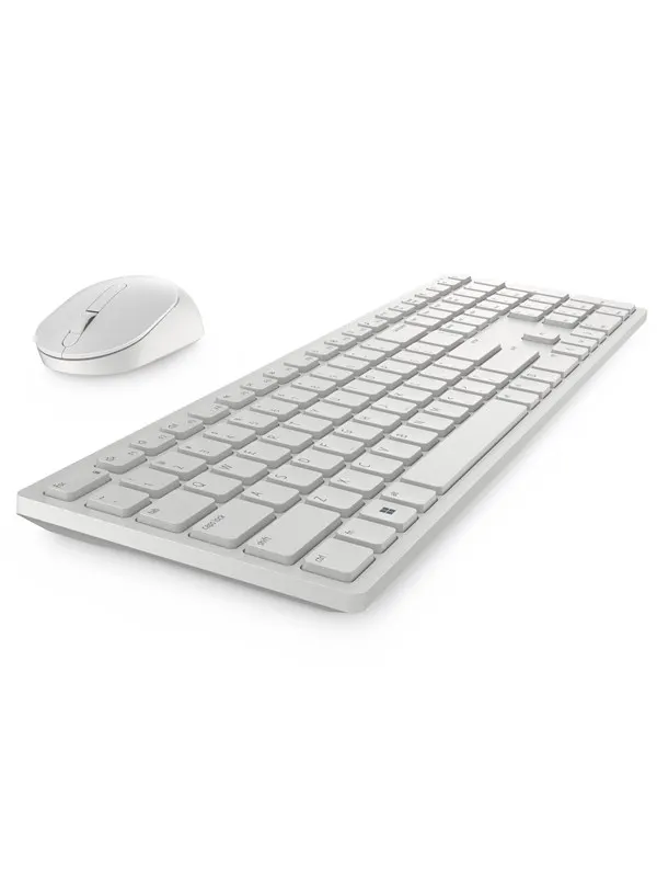 Dell Pro Keyboard and Mouse - KM5221W - Tastatur & Mus set - Nordisk - Vit