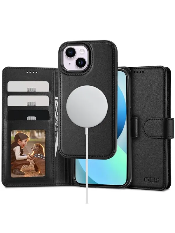 Tech-Protect Wallet MagSafe Case for iPhone 13 - Black
