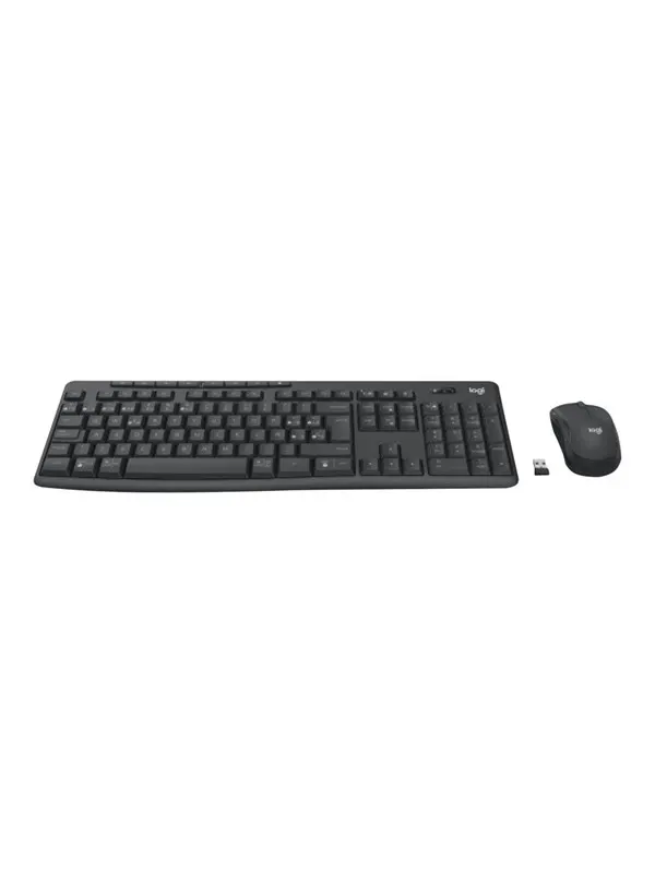 Logitech MK370 Combo for Business - keyboard and mouse set - QWERTY - Spanish - graphite Input Device - Tastatur & Mus set - Spanska - Svart
