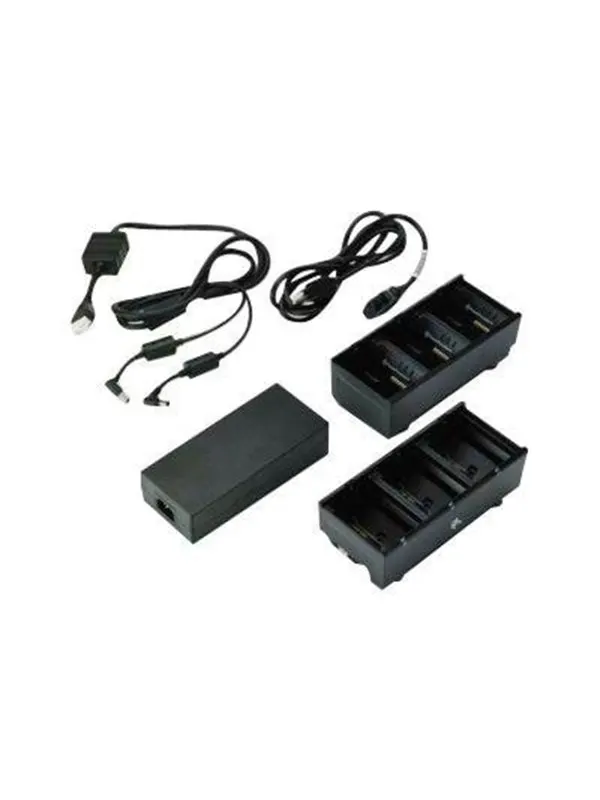 Zebra Dual 3-Slot Battery Charger Connected via Y Cable