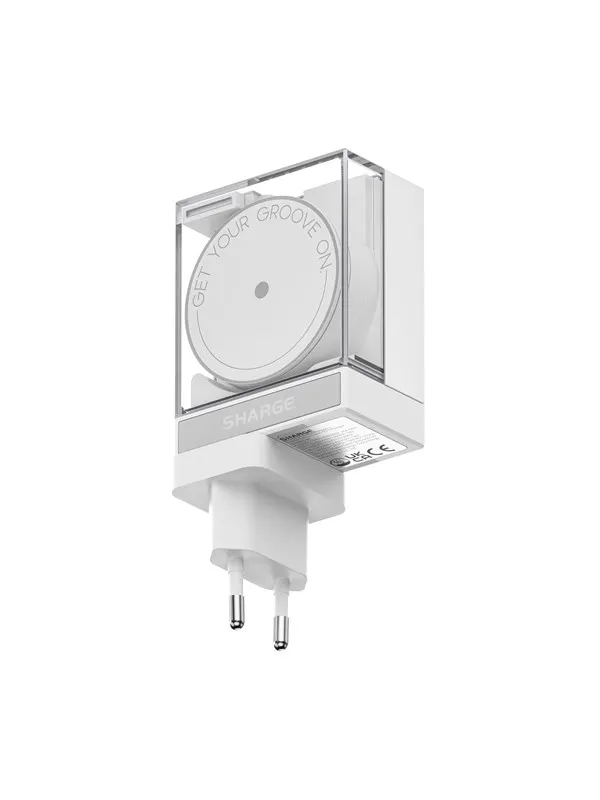 SHARGE Retractable 65W Charger - White