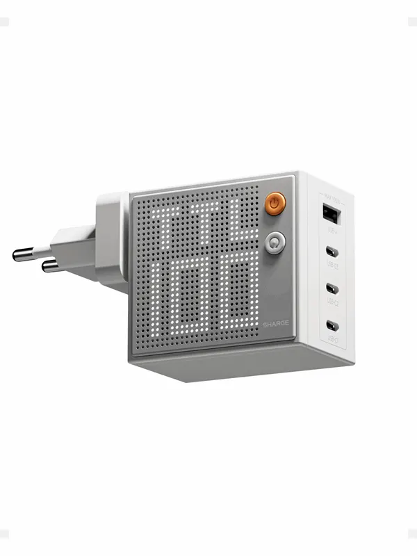 SHARGE Pixel 100W USB-C & USB-A Charger - White