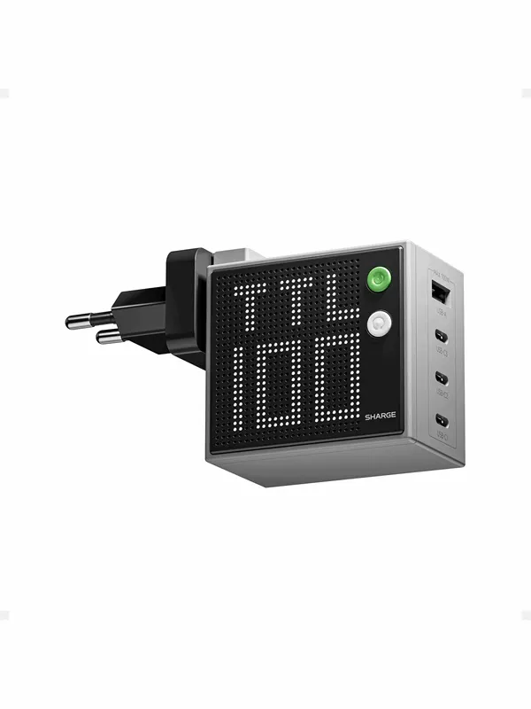 SHARGE Pixel 100W USB-C & USB-A Charger - Grey