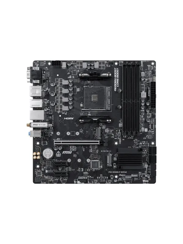 MSI PRO B550M-P WIFI6E - motherboard - micro ATX - Socket AM4 - AMD B550 Moderkort - AMD B550 - AMD AM4 - DDR4 RAM - Micro-ATX
