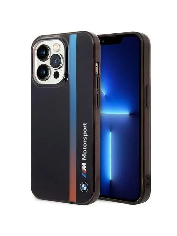 BMW BMHCP14L22HVGV iPhone 14 Pro 6.1" black/black IML Tricolor Stripe