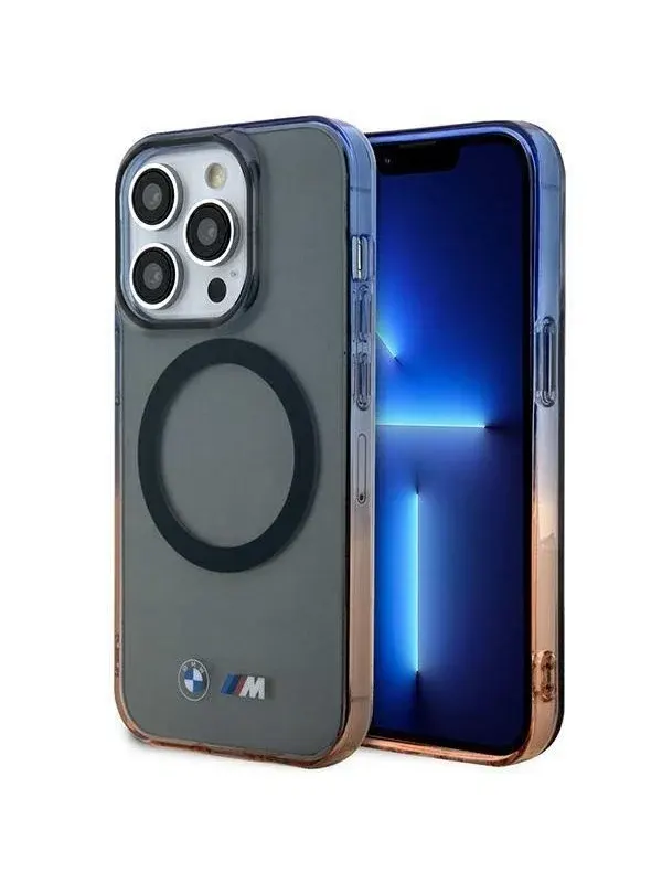 BMW BMHMP14XHTGE iPhone 14 Pro Max 6.7" grey/grey hardcase Gradient Bumper MagSafe