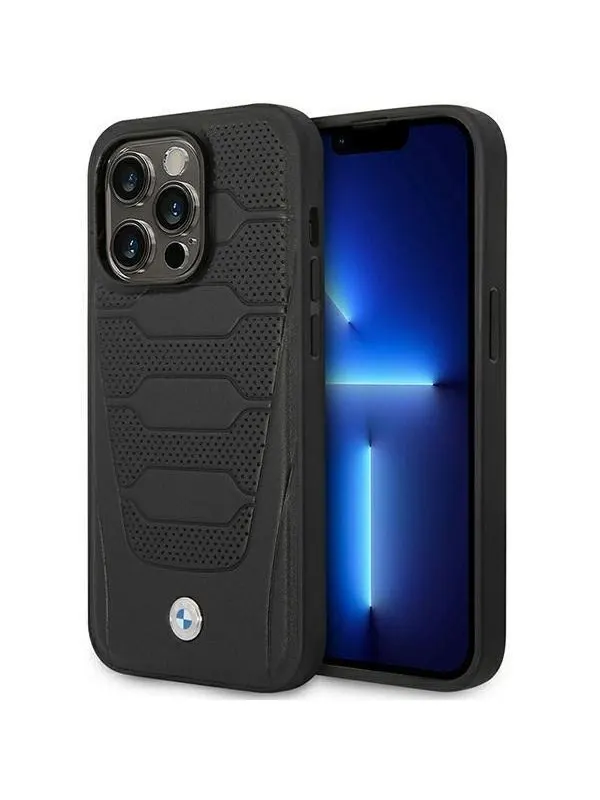 BMW BMHMP14L22RPSK iPhone 14 Pro 6.1" black/black Leather Seats Pattern MagSafe