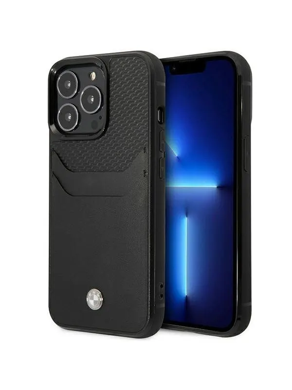 BMW BMHCP14L22RSEPK iPhone 14 Pro 6.1" black/black Leather Card Slot