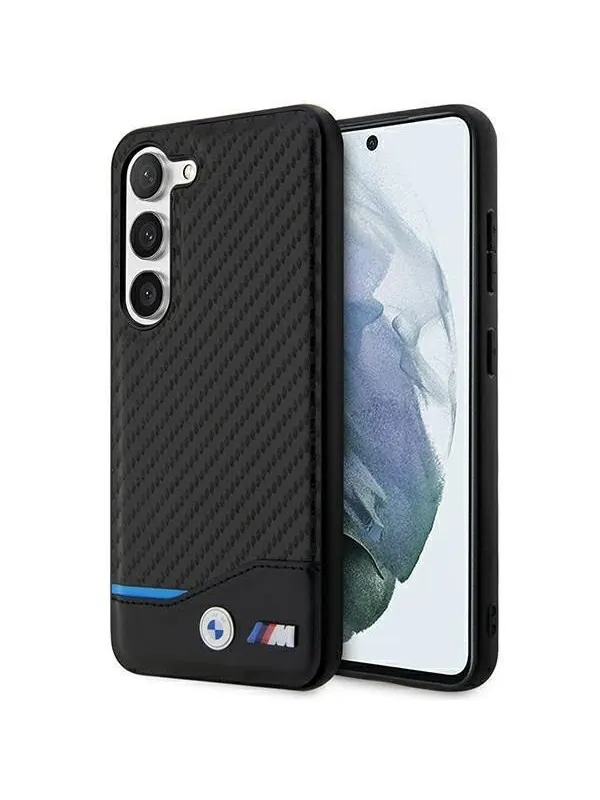 BMW Leather Carbon case for Samsung Galaxy S23+ - black