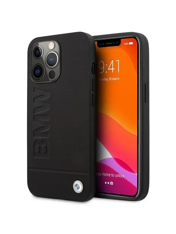 BMW Signature Logo Imprint MagSafe Case for iPhone 14 Pro Max - Black