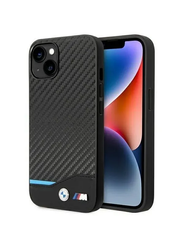 BMW BMHCP14S22NBCK iPhone 14 6.1 "black / black Leather Carbon