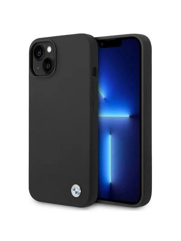 BMW BMHCP14MSILBK iPhone 14 Plus 6.7" black/black Silicone Metal Logo