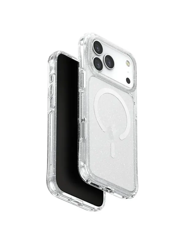 UNIQ LifePro Xtreme Magclick Charging Case for iPhone 17 Pro Max - Transparent-Glitter
