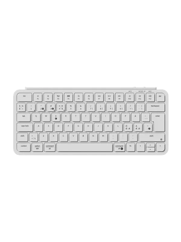 Keychron B1 Pro Ultra-Slim Wireless Keyboard Tri-Mode - Ivory White - Tangentbord - Nordisk - Vit