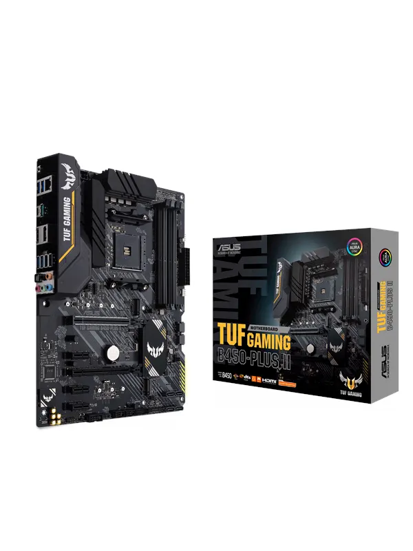 ASUS TUF GAMING B450-PLUS II Moderkort - AMD B450 - AMD AM4 - DDR4 RAM - ATX