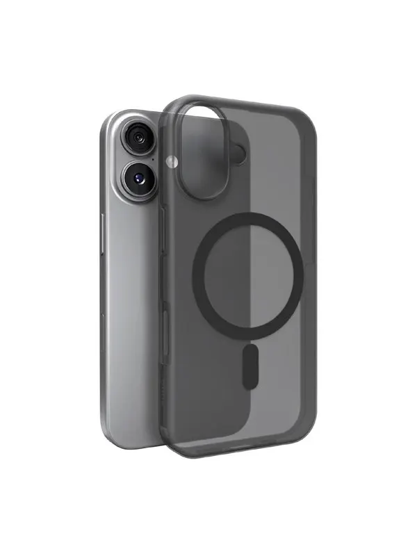 Puro Daylight Magsafe Compatible Silicone Case for iPhone 17 - Translucent Black