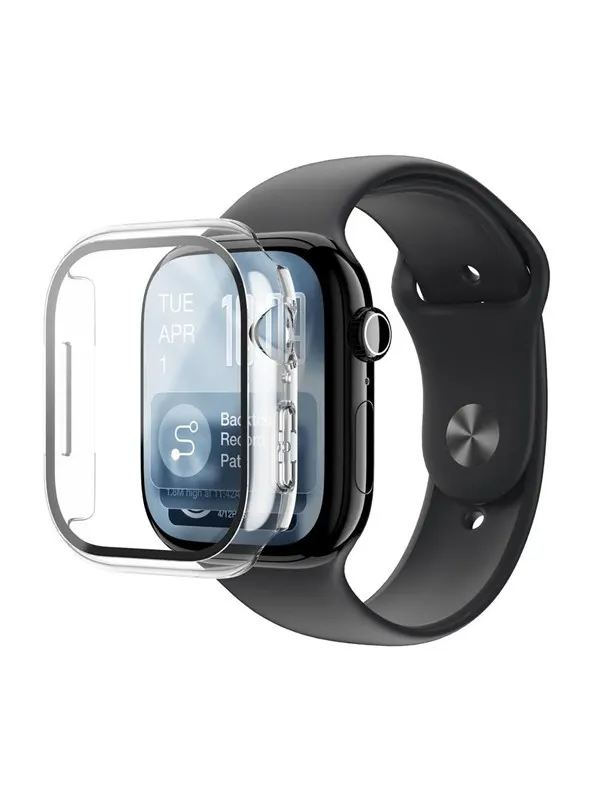 AmazingThing Radix Glass Screen Protector with Case for Apple Watch Series 11 42mm - Clear