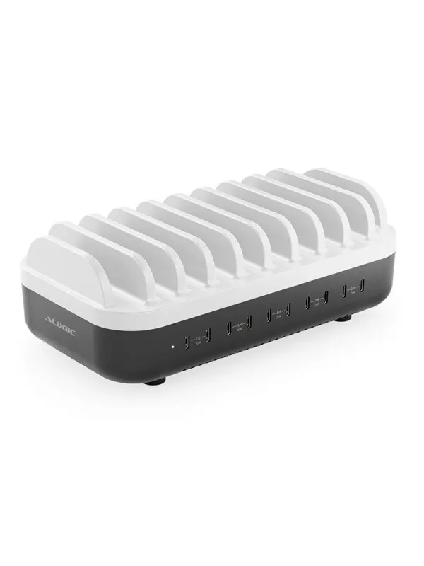 ALOGIC Powerfin 10 Port 100w USB-C Desktop Charging Station