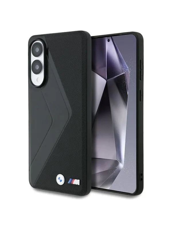 BMW Leather Oversized Stripes MagSafe case for Samsung Galaxy S25 Edge - black