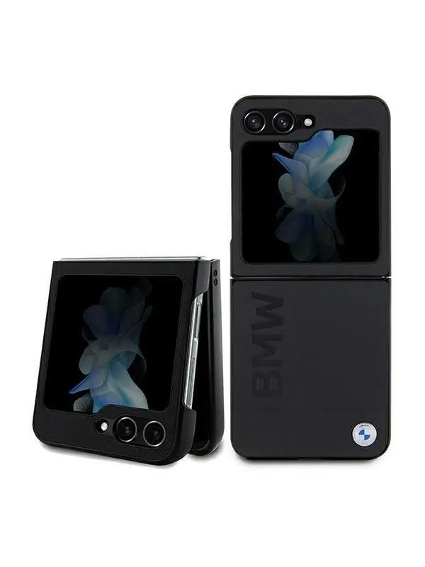 BMW Leather Hot Stamp case for Samsung Galaxy Z Flip 5 - black