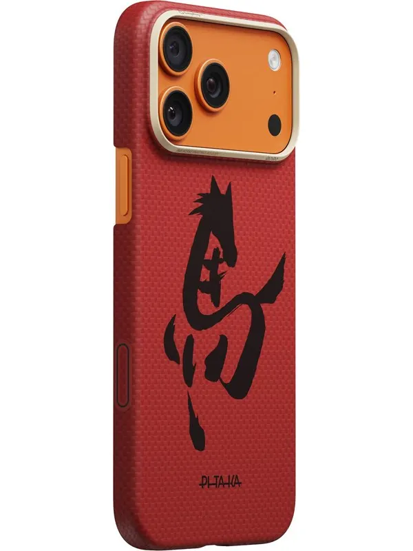 PITAKA Edge Case - Ink Horse Cinnabar - iPhone 17 Pro Max