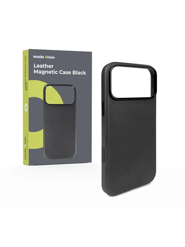 Mobile Origin Leather MagSafe Case iPhone 17 Pro Max - Black