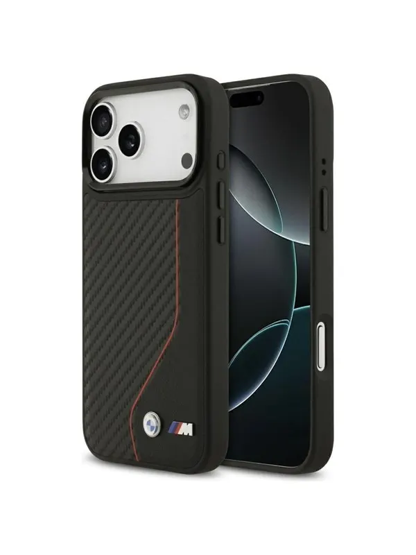 BMW M Carbon Line & Logo MagSafe Case for iPhone 17 Pro Max - Red