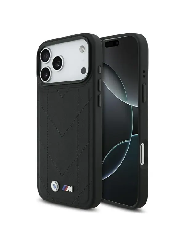 BMW M Quilted Logo MagSafe Case for iPhone 17 Pro Max - Black