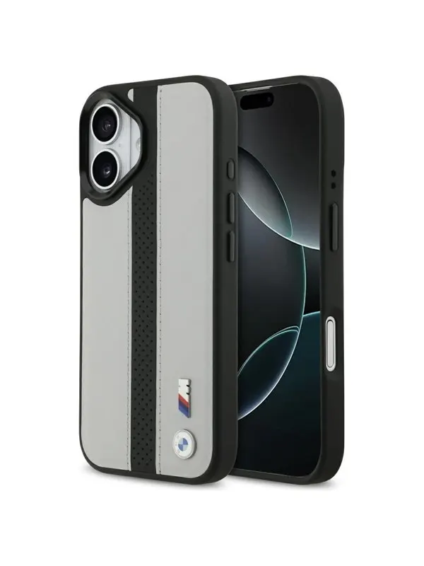 BMW M Perforated Stripe Logo MagSafe Case for iPhone 17 - Gray